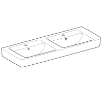 Раковина Geberit Renova 122130000 Plan, 130 см, белая - Gidratop.ru изображение