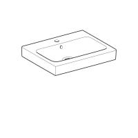 Раковина Geberit iCon 124060000, 60 х 48,5 см, перелив и отверстие под смеситель по центру, белая - Gidratop.ru изображение