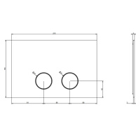 GESSI клавиша смыва для унитаза, двойная, для систем инсталляций TECE, цвет хром - Gidratop.ru изображение