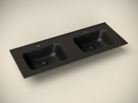 Умывальник накладной прямоугольный (цвет Черный Матовый) Element 1210x465x180мм - Gidratop.ru изображение