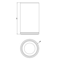 GESSI INCISO стакан настольный, цвет: белый/nero XL - Gidratop.ru изображение