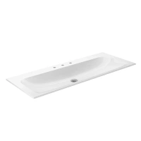 Раковина Keuco Plan 32980311203, 120 см, 3 отверстия под смеситель, цвет белый - Gidratop.ru изображение