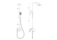 Душевая система WONZON & WOGHAND EDGE, Брашированное золото (WW-88739003-BG) - Gidratop.ru изображение
