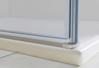 Душевой уголок Extra VSR-1E901090CLGM, 900/1000*900, вороненая сталь, стекло прозрачное - Gidratop.ru изображение