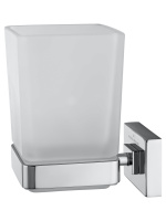 Стакан для зубных щеток с держателем WONZON & WOGHAND FLAT, Хром (WW-9721) - Gidratop.ru изображение