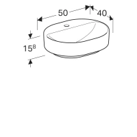 Раковина Geberit Variform 500.776.01.2, 50 x 40 см, белая - Gidratop.ru изображение