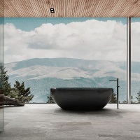 Ванна прозрачна Vincea VBT-6T01B, 1700*750*550, цвет черный - Gidratop.ru изображение