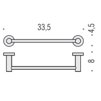 Colombo Plus Полотенцедержатель 33.5 см, цвет: хром - Gidratop.ru изображение