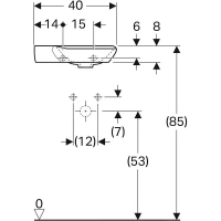 Раковина Geberit myDay 40 х 28 см, с крылом, белая - Gidratop.ru изображение