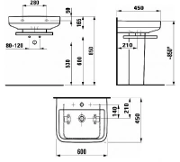 Раковина Laufen Form 8.1067.3.000.104.1, 60 х 45см - Gidratop.ru изображение