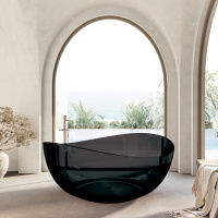 Прозрачная ванна ABBER Kristall AT9705Onyx черная - Gidratop.ru изображение