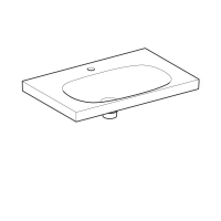 Раковина Geberit Acanto 500.630.01.2, 75 х 48,2 см, скрытый перелив, белая - Gidratop.ru изображение