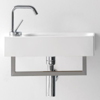 Раковина 45х25 см, 1 отв., подвесная, цвет: белый - Gidratop.ru изображение