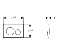 Клавиша Geberit Sigma Type 20 115.882.KL.1, пластик, белый/матовый хром - Gidratop.ru изображение
