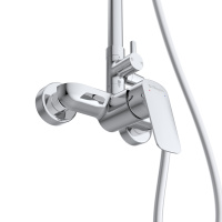 DUE Душевая стойка со смесителем, хром DUE-DOCM-CRM - Gidratop.ru изображение