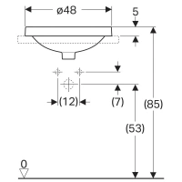 Раковина Geberit Variform 500.706.01.2 48 x 48 см, белая - Gidratop.ru изображение