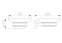 Мыльница с держателем WONZON & WOGHAND GRAFFITY, Брашированный никель (WW-9322-BN) - Gidratop.ru изображение