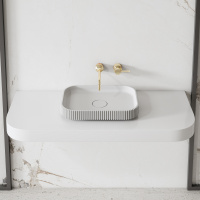 Раковина накладная ABBER Stein AS2602 белая матовая - Gidratop.ru изображение