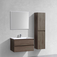 База под раковину Luka 800 подвесная, 2 выкатных ящика soft-close, R.Oak - Gidratop.ru изображение