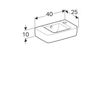 Раковина Geberit Renova 272140000 Plan, 40 х 25 см, белая - Gidratop.ru изображение