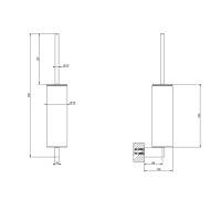 GESSI Origini ершик настенный белый/Warm Bronze Br. PVD - Gidratop.ru изображение