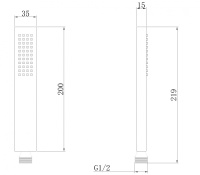 Душевая лейка ABBER AF0050B латунь, черный матовый - Gidratop.ru изображение