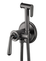 Смеситель с гигиеническим душем встраиваемый WONZON & WOGHAND STEAM, Темный графит (WW-88829008-BGM) - Gidratop.ru изображение