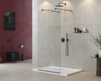 душевая перегородка CEZARES LIBERTA-L-2-80-C-NERO - Gidratop.ru изображение