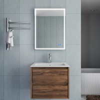 База под раковину Gio 600 подвесная, 2 выкатных ящика soft-close, C.Oak - Gidratop.ru изображение