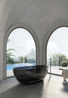 Прозрачная ванна ABBER Kristall AT9701Onyx черная - Gidratop.ru изображение