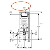 Инсталляция Geberit Duofix 111.361.00.5 UP320 для унитаза, узкая - Gidratop.ru изображение