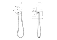 Смеситель с гигиеническим душем встраиваемый WONZON & WOGHAND FRAME, Хром (WW-88829010-CR) - Gidratop.ru изображение