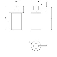 GESSI 316 дозатор для жидкого мыла настольный, цвет: черный/Black XL - Gidratop.ru изображение