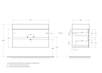 MOLVENO 46 База под раковину подвесная с двумя выкатными ящиками, Legno Grigio, 1000x460x500, MOLVENO 46-100-2C-SO-LG - Gidratop.ru изображение