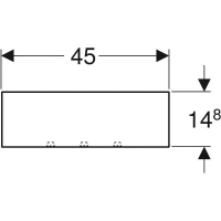 Полка Geberit Smyle Square 500.362.JL.1, 45 см, с крючками для полотенец, цвет песчаный глянец - Gidratop.ru изображение