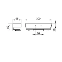 Полка для душа Keuco Edition 11 11159030000, с стеклоочистителем, цвет бронза шлифованная - Gidratop.ru изображение