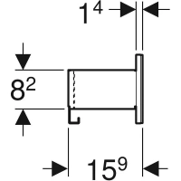 Полка Geberit Acanto 500.617.JK.2, 45 см, тёмно-серое стекло - Gidratop.ru изображение