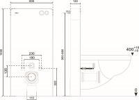 Инсталляционный модуль внешнего монтажа ABBER AC0107MB для подвесного унитаза, черный - Gidratop.ru изображение
