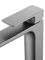 Смеситель для раковины высокий WONZON & WOGHAND EDGE, Темный графит (WW-88239003-BGM) - Gidratop.ru изображение