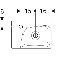Раковина Geberit Xeno2, с отверстием для смесителя на крыле слева/справа, 40 см, белая - Gidratop.ru изображение