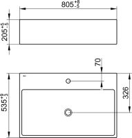 Раковина Keuco Edition 90 39062318001, 80 см, белый - Gidratop.ru изображение