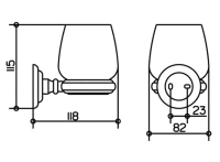 Стакан для щеток с держателем Keuco Astor, хром, 02150019000 - Gidratop.ru изображение