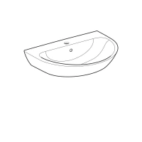 Раковина Geberit Renova 500.373.01.1, 70 х 52 см, белая - Gidratop.ru изображение