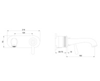 Смеситель для раковины встраиваемый WONZON & WOGHAND STEAM, Хром (WW-88869008-CR) - Gidratop.ru изображение