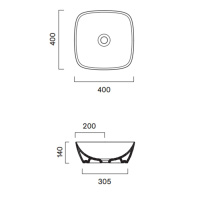 Catalano Alvea Раковина накладная 40*40, цвет белый глянцевый - Gidratop.ru изображение