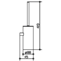 Ершик Keuco Collection Moll 12769 010100 туалетный, подвесной, белый - Gidratop.ru изображение