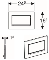 Клавиша Geberit Sigma Type 30 115.893.14.1, черный, смыв/стоп (не оставляет отпечатки пальцев) - Gidratop.ru изображение