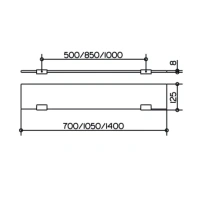 Стеклянная полочка Keuco Edition 11 11110055100, 105 см, цвет держателей никель шлифованный - Gidratop.ru изображение