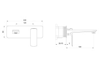 Смеситель для раковины встраиваемый WONZON & WOGHAND EDGE, Хром (WW-88869003-CR) - Gidratop.ru изображение