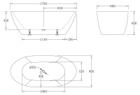 Акриловая ванна без перелива BELBAGNO BB77-1700-W0 - Gidratop.ru изображение
